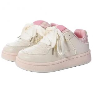 MXGM Женские низкие скейтерские туфли бежевого и розового цветов