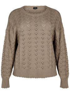 Свитер Zizzi CAEMMI, серо-коричневый