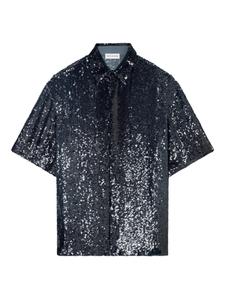 DRIES VAN NOTEN рубашка с пайетками, синий