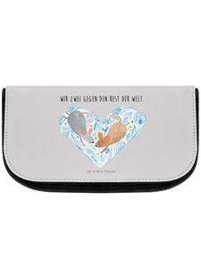 Косметичка Mr & Mrs Panda Mäuse Herz, пастельно-серый