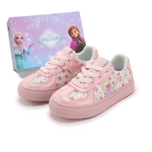 Детские кроссовки для скейтбординга серии Frozen с нескользящей подошвой, амортизирующей и износостойкой подошвой Disney, розовый