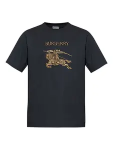 Футболка с вышитым логотипом Burberry, черный