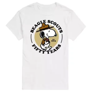 Мужская футболка с принтом «Peanuts Beagle Scout Snoopy» Licensed Character, белый