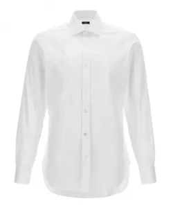 Рубашка из эластичного поплина Barba, белый