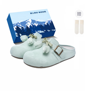 Сандалии с закрытым носком женские Fawn Miri, Beige Pink[Tulip]-Exclusive Shoe Box-Comes With Socks