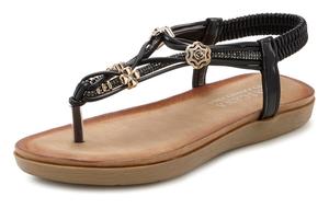 Сандалии с Т-образной перемычкой LASCANA, Black