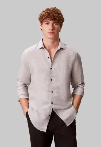 Приталенная рубашка из изысканной смеси Calvin Klein, Black