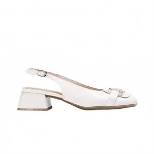 Women D-1220 Lack V Sandal In Off White Wonders