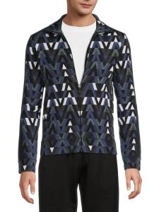 Куртка с V-образным вырезом на молнии Valentino, синий мульти