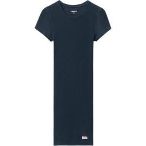 Alexander Wang Платье с короткими рукавами из коллекции Bodywear Series SS25, женское, морской синий