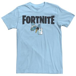 Мужская футболка с логотипом на брелоке Fortnite Bus Licensed Character, цвет Light Blue