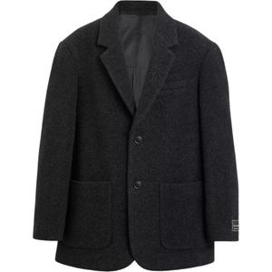 Расслабленный шерстяной пиджак Деловой костюм Мужской антрацитовый COACH