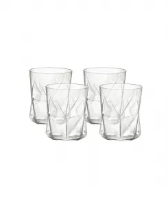 Набор из 4 бокалов для виски Cassiopea Double Old Fashioned Bormioli Rocco, прозрачный