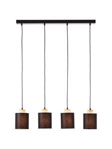 Подвесной светильник Vonnie, 4 лампы, 111x80x13 см, черный/дерево Brilliant