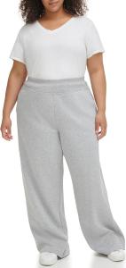 Женские брюки Calvin Klein Performance Plus Size с высокой талией и широкими штанинами, Pearl Grey Heather