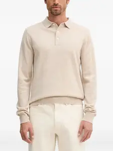 Поло с вышитым логотипом Barbour, бежевый