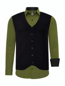 Rusty Neal Комплект из рубашки и жилета (2 шт.) цвета хаки