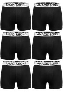 Боксеры Amaci&Sons 6 шт, черный