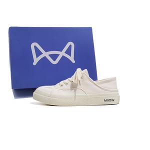 MIIOW Мужские парусиновые туфли с низким верхом, черные/бежевые