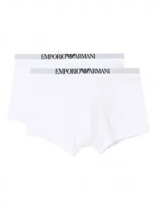 Комплект из 2 боксеров с логотипом Emporio Armani, белый