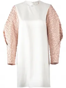 Платье с контрастными объёмными рукавами Maison Rabih Kayrouz, белый