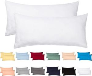 Набор из 2 наволочек из трикотажа 40х80 см 100% хлопок белый livessa