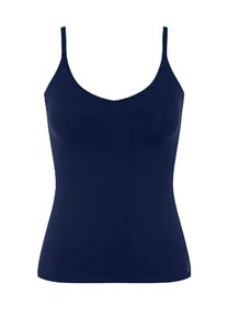 Бесшовный женский топ Zero Feel 20 с V-образным вырезом Sloggi, цвет 0003 Navy Blue