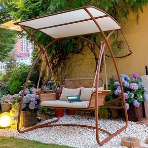 Fantasy Ротанговая поворотная качалка-шезлонг, двойная, коричневая