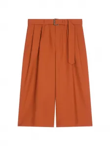 Шерстяные шорты с поясом Dries Van Noten, оранжевый