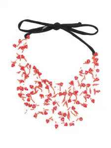 Бисерное ожерелье Maria Calderara, красный