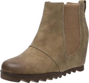 Женские ботильоны на танкетке с каблуком, скрытым в дизайне, платьевые ботильоны и удобные ботильоны на танкетке Generic, Khaki