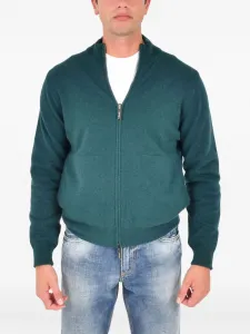 Кардиган на молнии Drumohr, зеленый