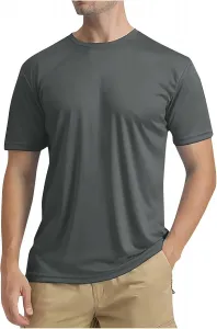 Мужская футболка с коротким рукавом Quick Dry Athletic Gym Active Pullover Moisture Wicking