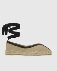 Женские эспадрильи Касильда выходит замуж Кана из льна с застежкой на лентах Castañer, бежевый