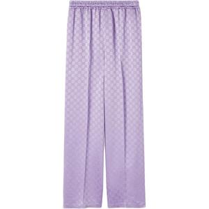 Джаккардовые брюки gg GUCCI, светло-фиолетовый