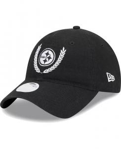 Женская черная бейсболка Pittsburgh Steelers Leaves 9TWENTY Adjustable Hat New Era