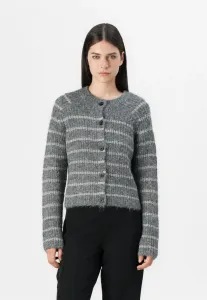 Потрясающий полосатый кардиган Vero Moda, Dark Grey Melange/Silver Coloured