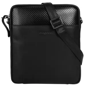 Сумка через плечо bugatti "COMET BAGS", натуральная кожа, черный