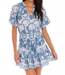 Мини-юбка Juniper в цвете Coronet Blue ALLISON NEW YORK