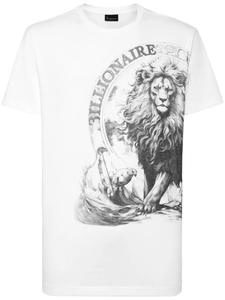 Billionaire футболка с принтом Lion, белый