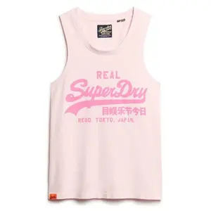 Футболка без рукавов Superdry Vl Neon Scoop, розовый