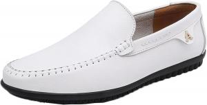 Мужские повседневные туфли Penny City Fu на весну и осень, из мягкой кожи с низкой посадкой для повседневной езды Generic, белый