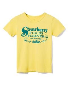 Унисекс футболка The Beatles Strawberry Fields - для малышей и детей постарше Junk Food Clothing, желтый