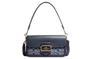 Сумка через плечо Morgan из кожи коровы с текстильными вставками женская джинсово-синяя COACH