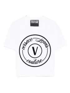 Футболка с круглой нашивкой-логотипом Versace Jeans Couture, белый