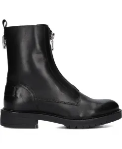 Кожаные ботинки на молнии Notre-V, черный