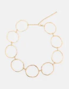 Золотой ремень Pull&Bear с кругами