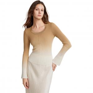 ELLE Свитер Women's Coffee Crew Neck Moderate Others
