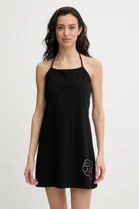 Хлопковое пляжное платье ikon Karl Lagerfeld, черный