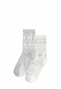 Носки Next ANKLE 2 PACK, Grey Pretty Fairisle Pattern/Grey